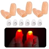 Riakrum 6 Stück Magische Daumen Lichter Gefälschter Finger LED Licht Blinkende Daumen Lichter LED Magie Trickfinger Blinkende Daumen Licht Streich Spielzeug für Bar Requisiten Party Lieferungen