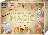 KOSMOS 698232 MAGIC Die Zauberschule - Gold Edition, 150 Zauber Tricks von leicht bis anspruchsvoll, magische Zauber Utensilien, Zauberkasten für Kinder ab 8 Jahre, Einsteiger, mit Online Erklärvideos